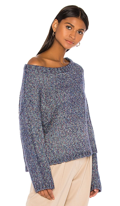 Shop Grlfrnd Flash Dance Sweater In Marled Blue