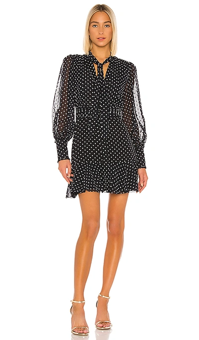 Shop Alexis Ivette Dress In Black Embroidered Dot