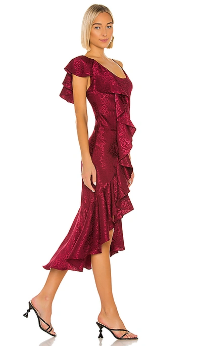 Shop House Of Harlow 1960 X Revolve Georgeta Dress In Currant Red