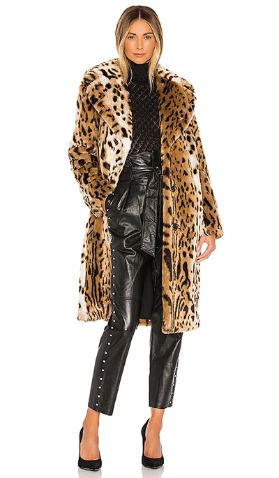 Shop Kendall + Kylie Faux Fur Long Leopard Coat