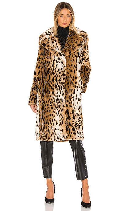 Shop Kendall + Kylie Faux Fur Long Leopard Coat