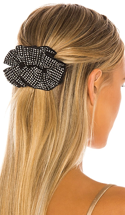 Shop Loeffler Randall Luna Ruffle Hair Clip In Diamante