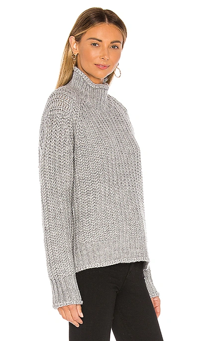 Shop Minkpink Stevie High Neck Knit Sweater In Grey Marle