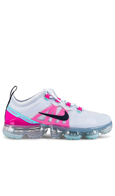 Shop Nike Air Vapormax 2019 Sneaker In Football Grey, Obsidian Pink Blast & Aurora Green