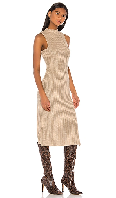 Shop Lovers & Friends Linden Midi Dress In Oatmeal Tan