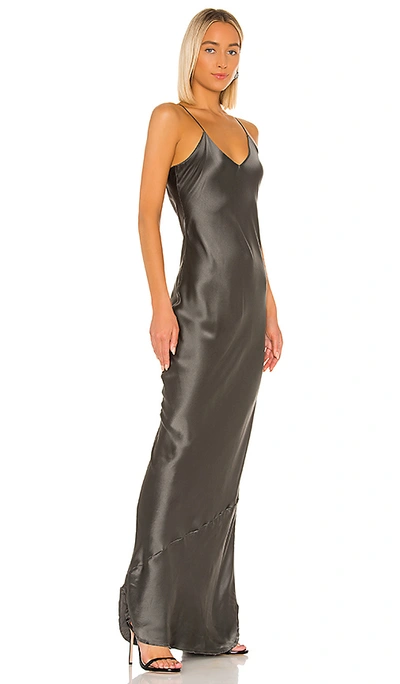 Shop Nili Lotan Cami Gown In Gunmetal