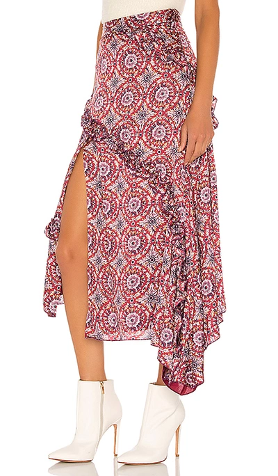 Shop Majorelle Tallulah Midi Skirt In Mosaic Multi