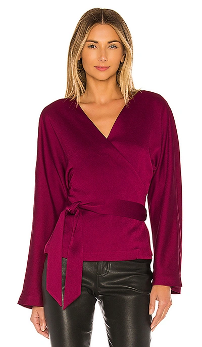 Shop L'academie The Bonnie Top In Rumba Red