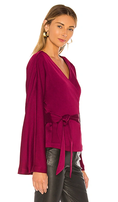 Shop L'academie The Bonnie Top In Rumba Red