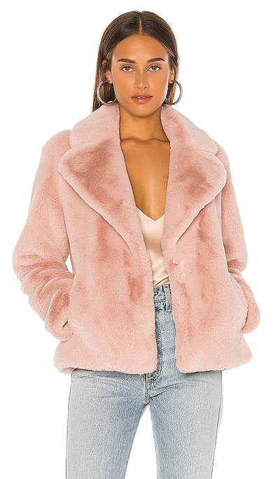 Shop Soia & Kyo Emanuela Faux Fur Jacket In Quartz
