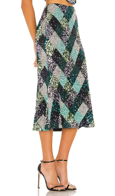 Shop Song Of Style Flint Midi Skirt In Argyle Multi