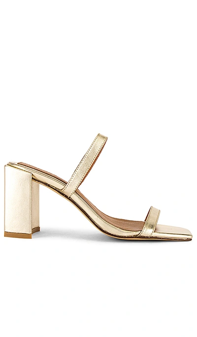 Shop Jaggar X Revolve Square Heel In Gold Metallic