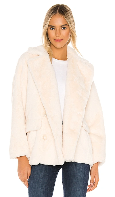Shop Free People Solid Kate Faux Fur Coat In Ivory