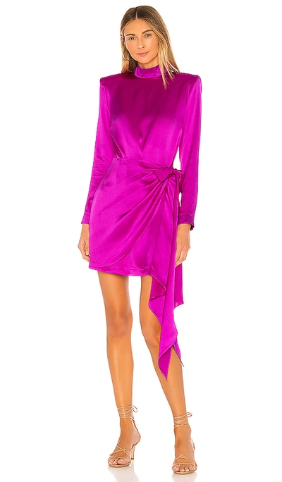 Shop Amanda Uprichard X Revolve Yasmine Knot Dress In Dark Hot Pink