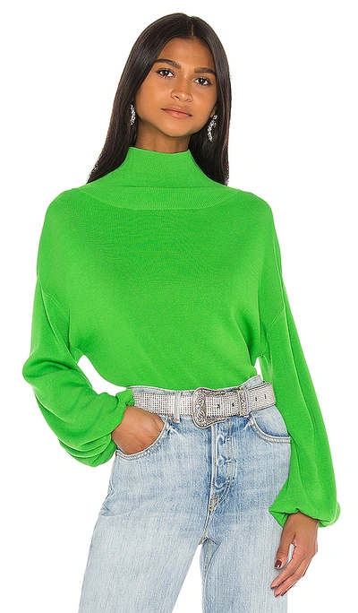 Shop Grlfrnd Misty Slouch Sleeve Sweater In Bright Green