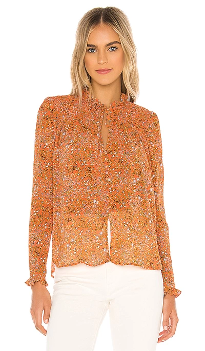 Shop Free People X Revolve Lela Blouse In Coral Combo