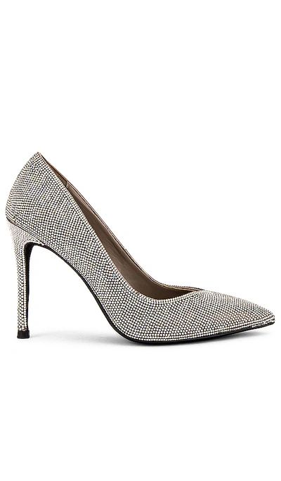 Shop Jeffrey Campbell Lure Heel In Taupe Suede Silver