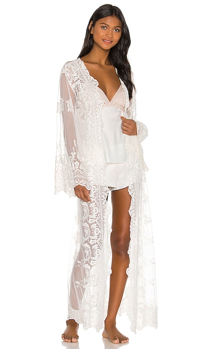 Homebodii Madonna Lace Robe In White
