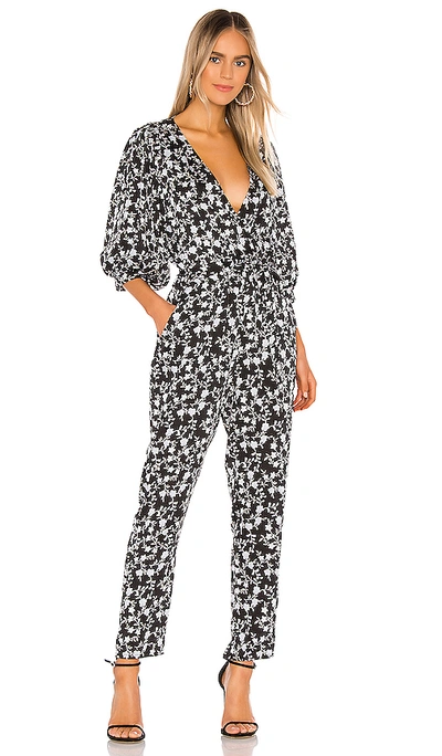 Shop 1.state Romantic Vines Jumpsuit In Black Multi