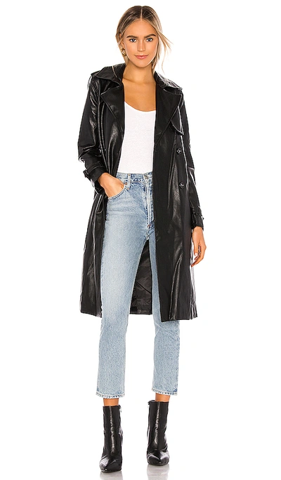 Shop Apparis Lucia Vegan Leather Trench In Black