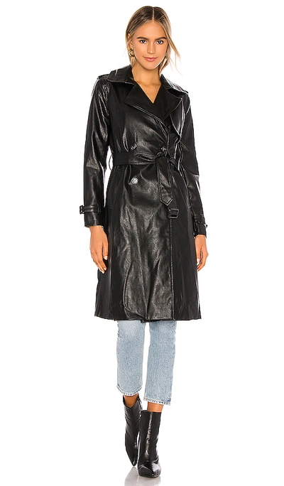 Shop Apparis Lucia Vegan Leather Trench In Black