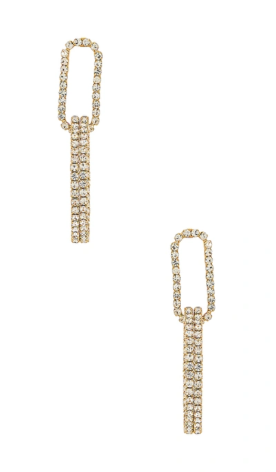 Shop Ettika Double Drop Earrings In Gold