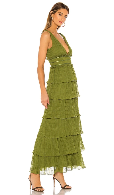 Shop Tularosa Caden Dress In Moss Green