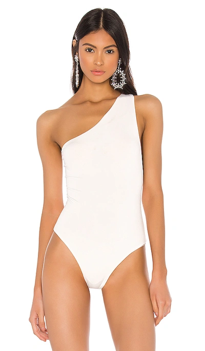 Superdown Sammy Strap Back Bodysuit In White
