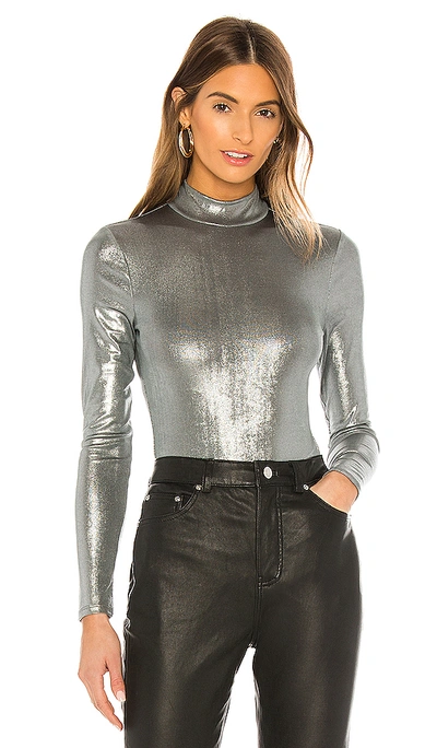 Shop Lovers & Friends Sharona Bodysuit In Silver Metallic