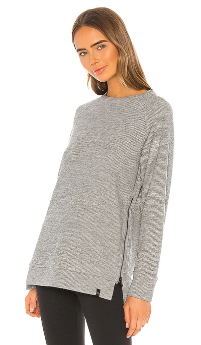 Shop Varley Sierra Sweatshirt In Grey Marl