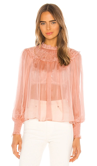 ULLA JOHNSON ARABELLA 衬衫 – 粉红胭脂系列