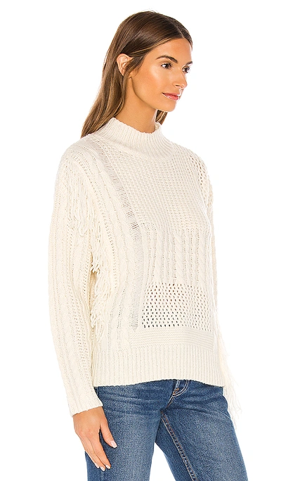 Shop Line & Dot Thea Distressed Sweater In Ivory