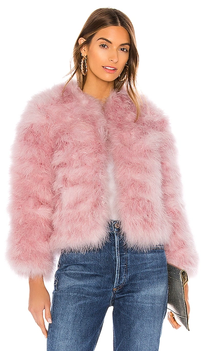 Rebecca Minkoff Harper Feather Jacket In Pale Mauve ModeSens