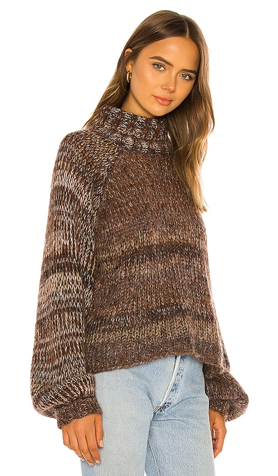 Shop The Range Fog Mohair Knit Turtleneck Sweater In Whiskey Gradient