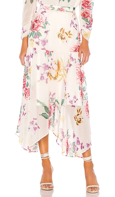 Shop Keepsake About Us Midi Skirt In Creme Botanic Floral