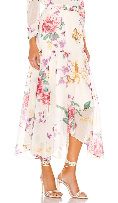 Shop Keepsake About Us Midi Skirt In Creme Botanic Floral