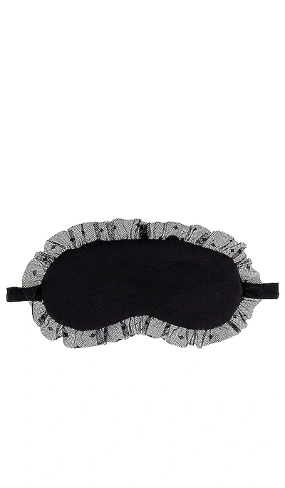 Shop Eberjey Iona Ruffle Eye Mask In Black