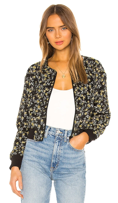 Shop Tularosa Isabelle Jacket In Yellow Rose Floral
