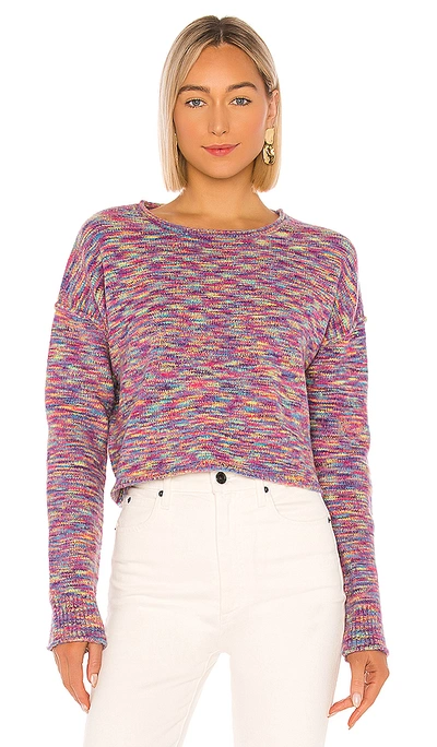 Shop John & Jenn By Line X Revolve Shiloh Fuzzy Rainbow Space Dye Sweater In Swirl
