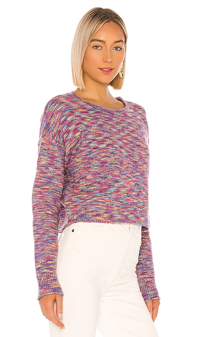 Shop John & Jenn By Line X Revolve Shiloh Fuzzy Rainbow Space Dye Sweater In Swirl