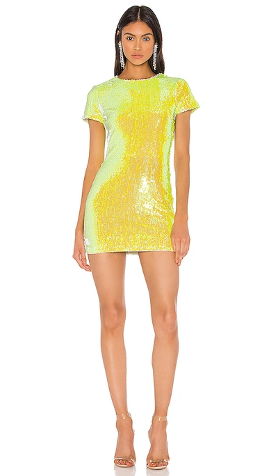 Shop Superdown Mindi Mini Dress In Neon Yellow