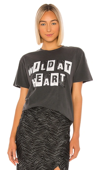 Shop Anine Bing Vintage Wild Heart Tee In Washed Black