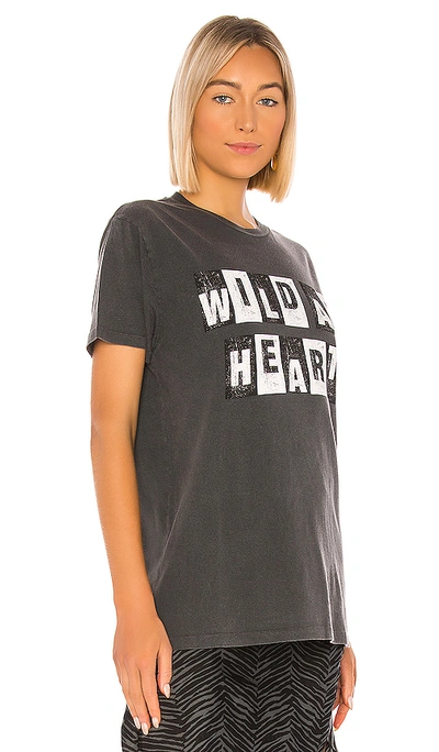 Shop Anine Bing Vintage Wild Heart Tee In Washed Black