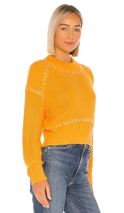 Shop Line & Dot Sunset Sweater In Orange