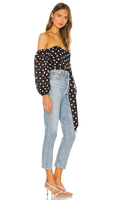 Shop House Of Harlow 1960 X Revolve Karis Top In Black & White Dot