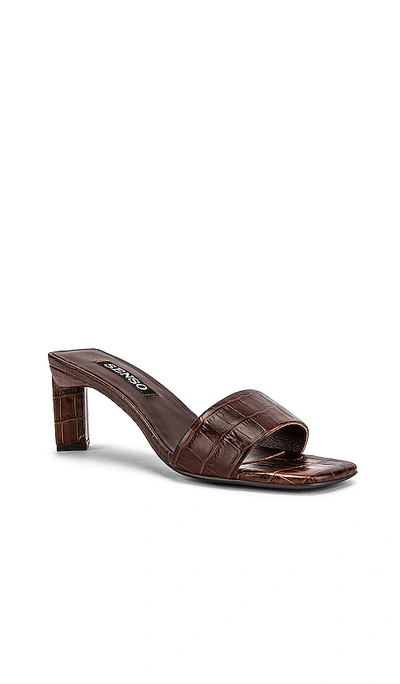 Senso Maisy I Croc-embossed Slide Sandals In Coca