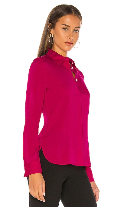 Shop Theory Classic Fitted Shirt In Magenta