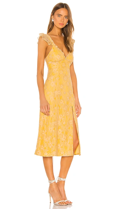 Shop Majorelle Draven Midi Dress In Pale Yellow