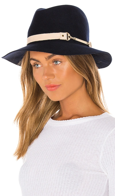 Shop Bijou Van Ness Sunset Boulevard Hat In Navy & White