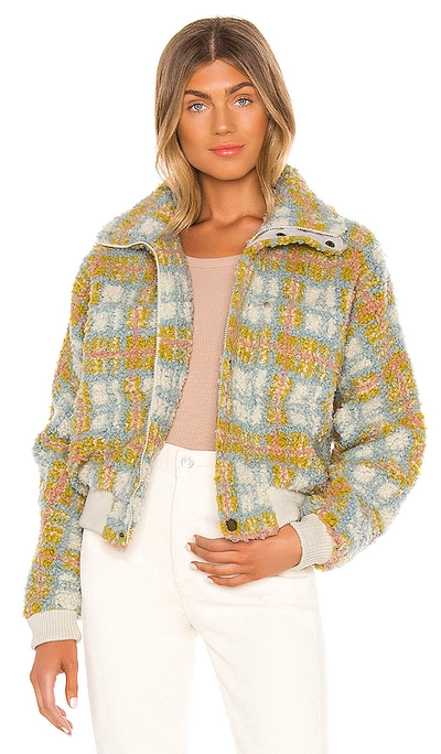 Shop Tularosa Skyler Jacket In Citron Multi Plaid